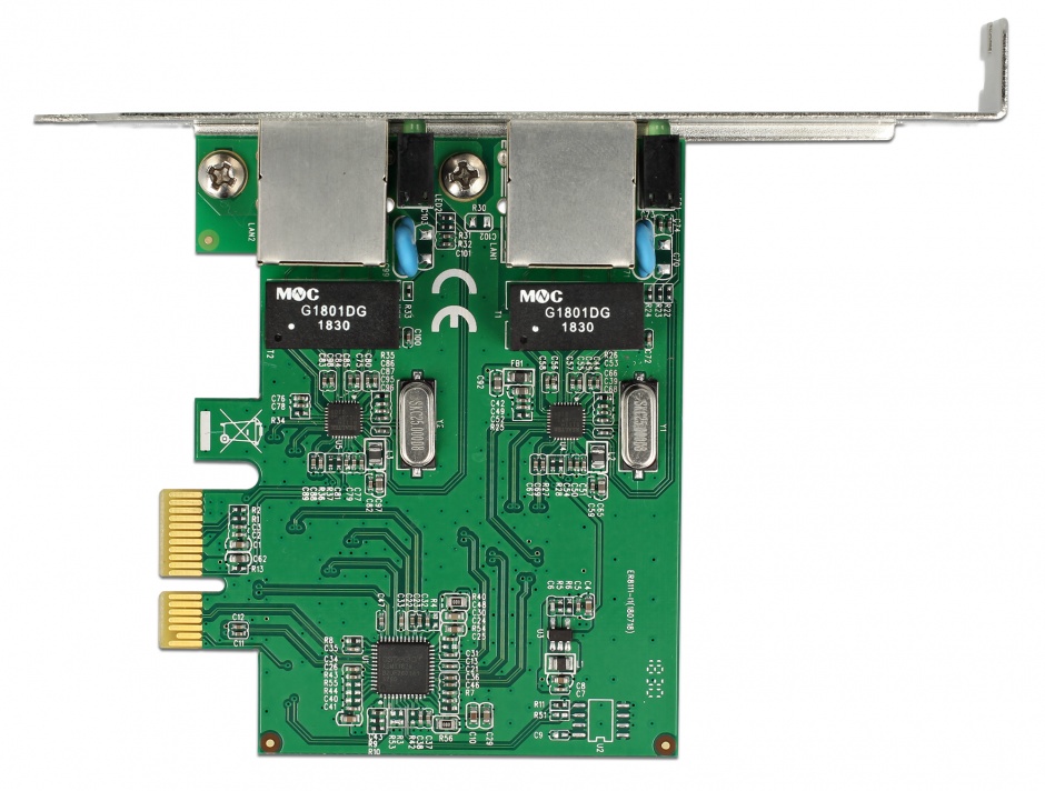Imagine PCI Express cu 2 x Gigabit LAN, Delock 89999