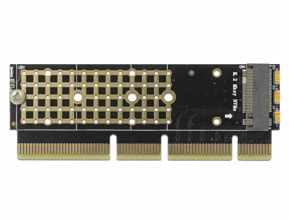 Imagine PCI Express x16 (x4 / x8) la un port NVMe M.2 Key M pentru Server 1U, Delock 90303