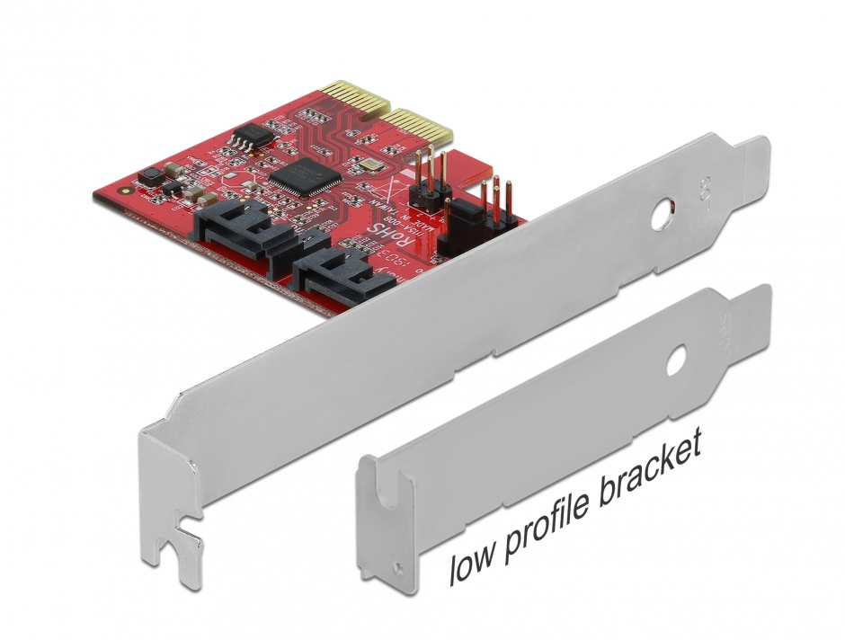 Imagine PCI Express cu 2 porturi SATA III, RAID 1 - mirroring existing data, Delock 90406