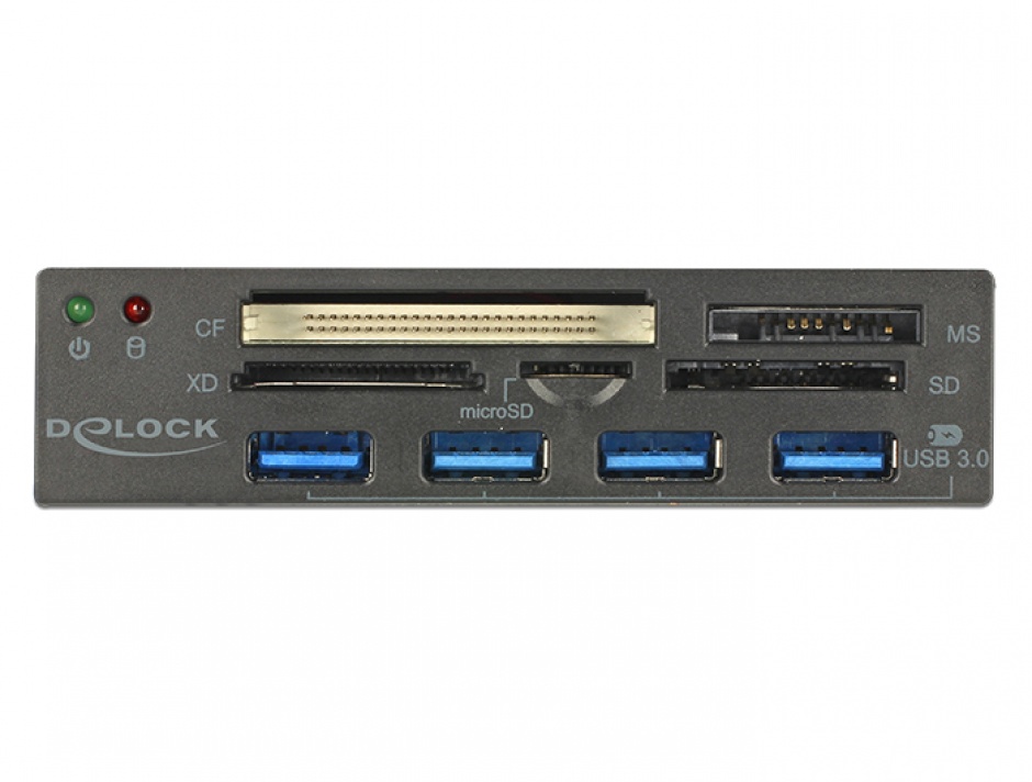 Imagine Cititor de carduri 3.5" 5 sloturi + 4 x USB 3.0, Delock 91493