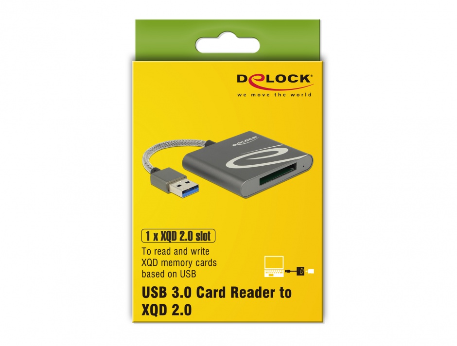 Imagine Cititor de carduri USB 3.0 pentru carduri memorie XQD 2.0, Delock 91583