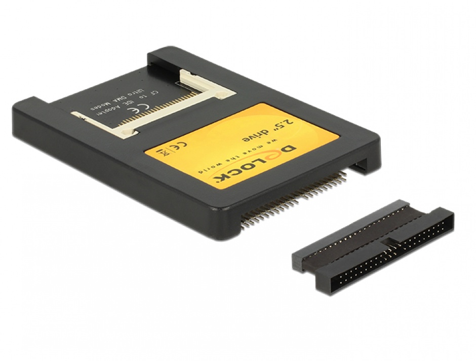 Imagine Cititor de carduri interfata 2,5 inch IDE la 2 x Compact Flash, Delock 91662