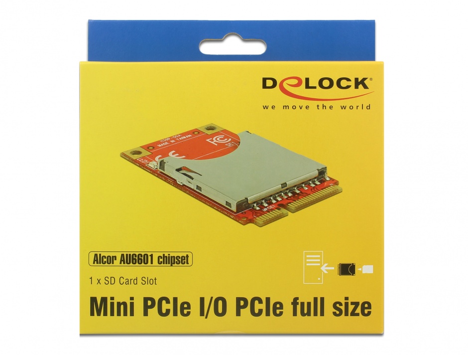 Imagine Mini PCIe I/O USB full size 1 x SD Card slot, Delock 95261
