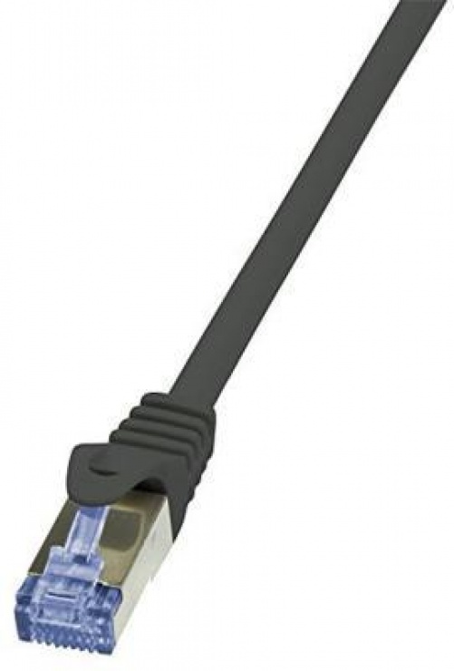 Imagine Cablu de retea S/FTP RJ45 CAT.6A LSOH 30m negru, Logilink CQ3123S