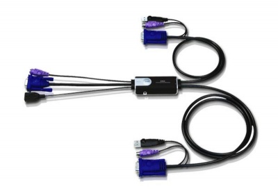 Imagine Distribuitor KVM Hybrid (USB + PS/2) 2 porturi, Aten CS52