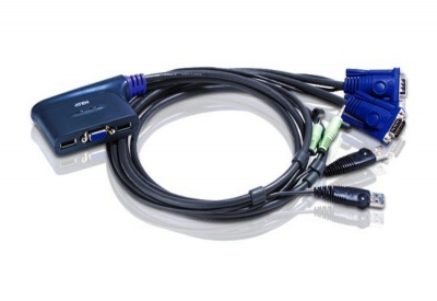 Imagine Distribuitor KVM USB VGA/Audio 2 porturi 1.8m, ATEN CS62U