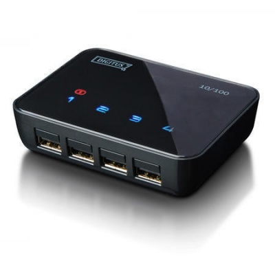 Imagine Hub Digitus 4 porturi USB 2.0 over IP, DN-13009-1