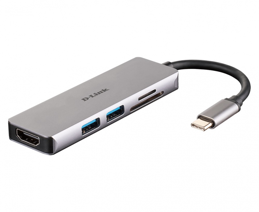 Imagine Docking station USB 3.1-C la HDMI 4K@30 Hz, 2 x USB-A, 1 x slot SD, 1 x slot micro SD, D-LINK DUB-M530