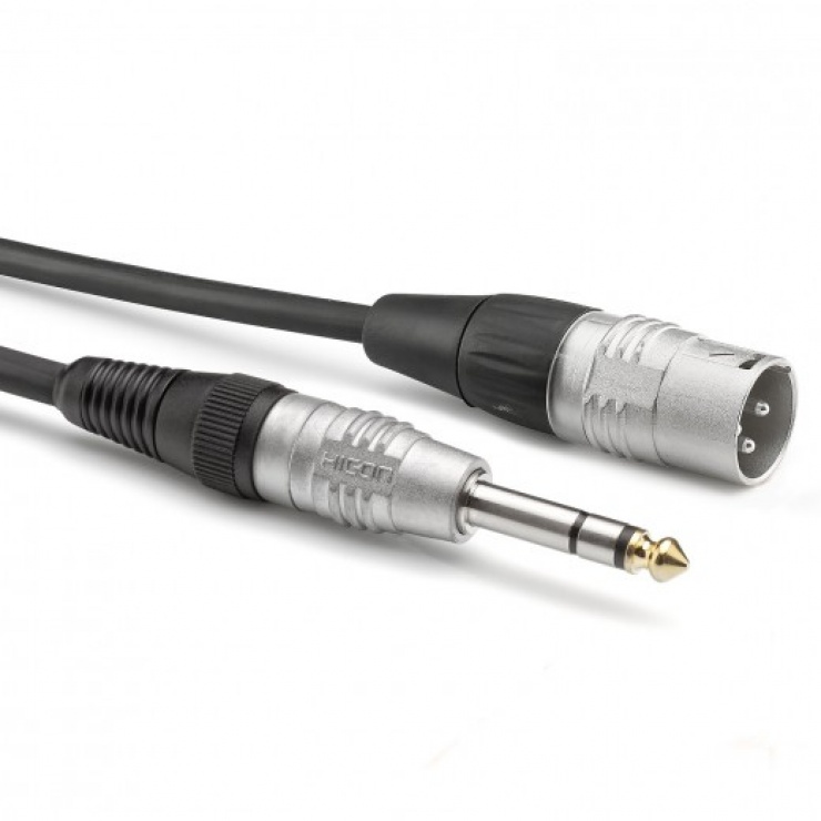 Imagine Cablu audio jack stereo 6.35mm la XLR 3 pini T-T 1.5m, HBP-XM6S-0150