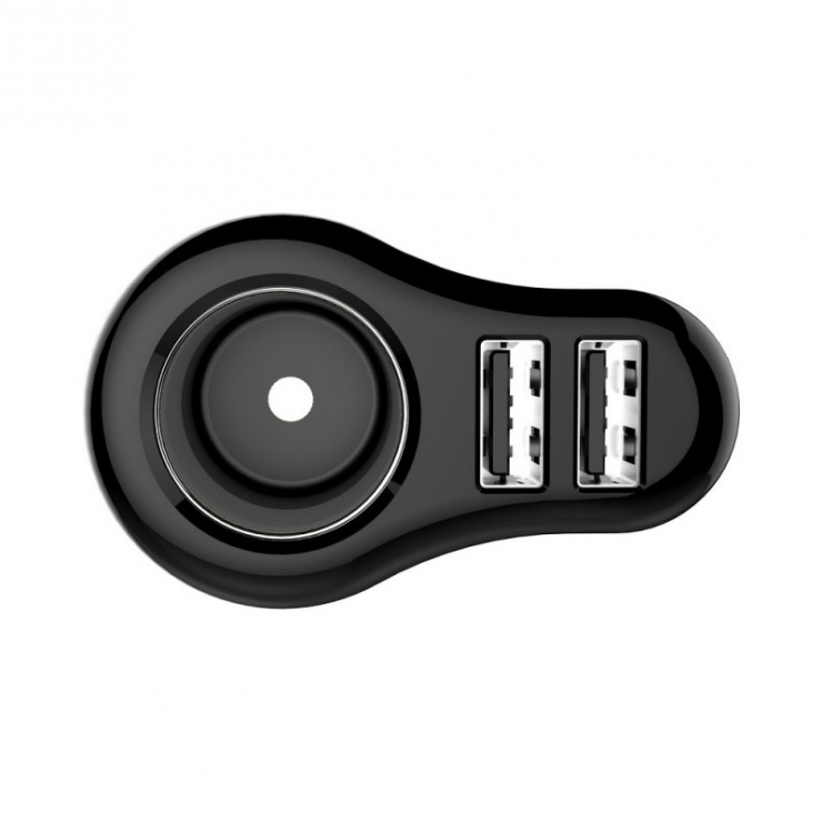 Imagine Incarcator auto 2 x USB 2A 2.1A + priza bricheta Negru, GF-C14