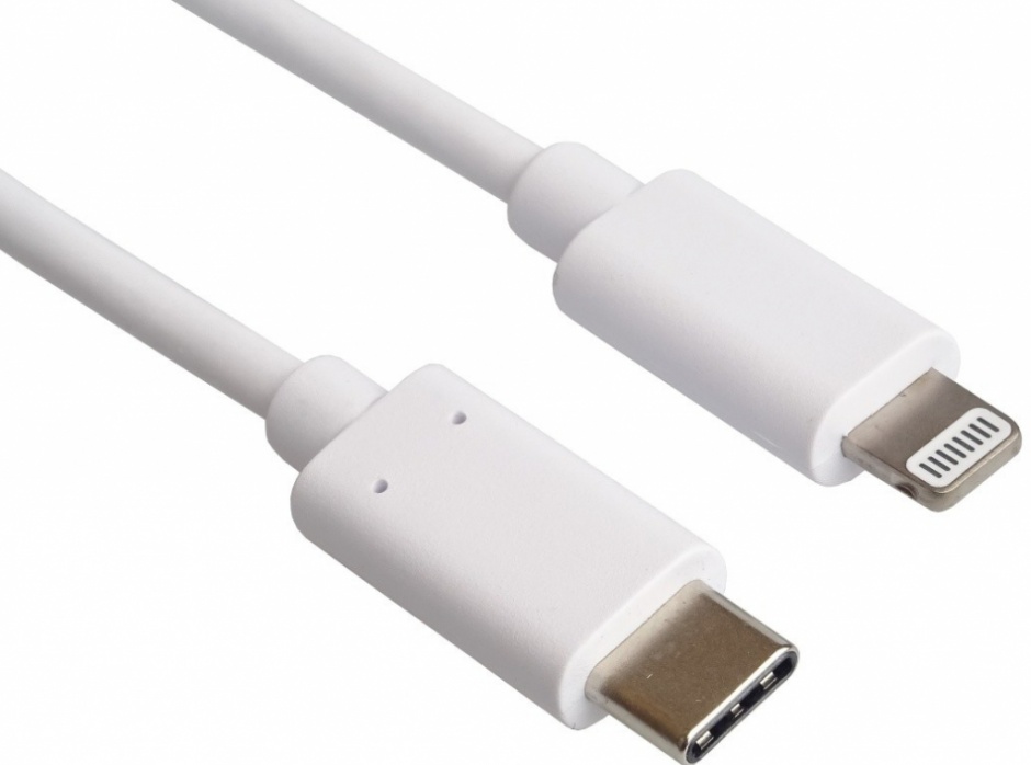 Imagine Cablu de date si incarcare USB-C la iPhone Lightning MFI T-T 0.5m Alb, kipod52
