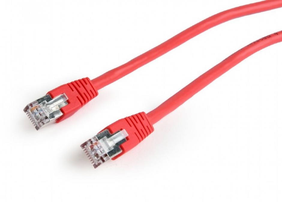 Imagine Cablu de retea RJ45 FTP cat6 0.25m Rosu, Gembird PP6-0.25M/R