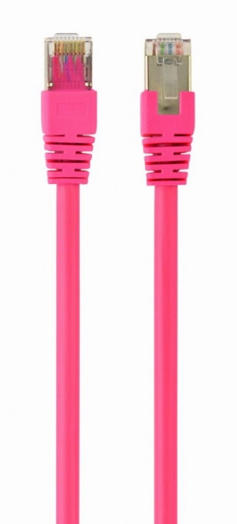 Imagine Cablu de retea RJ45 FTP cat6 0.25m Roz, Gembird PP6-0.25M/RO