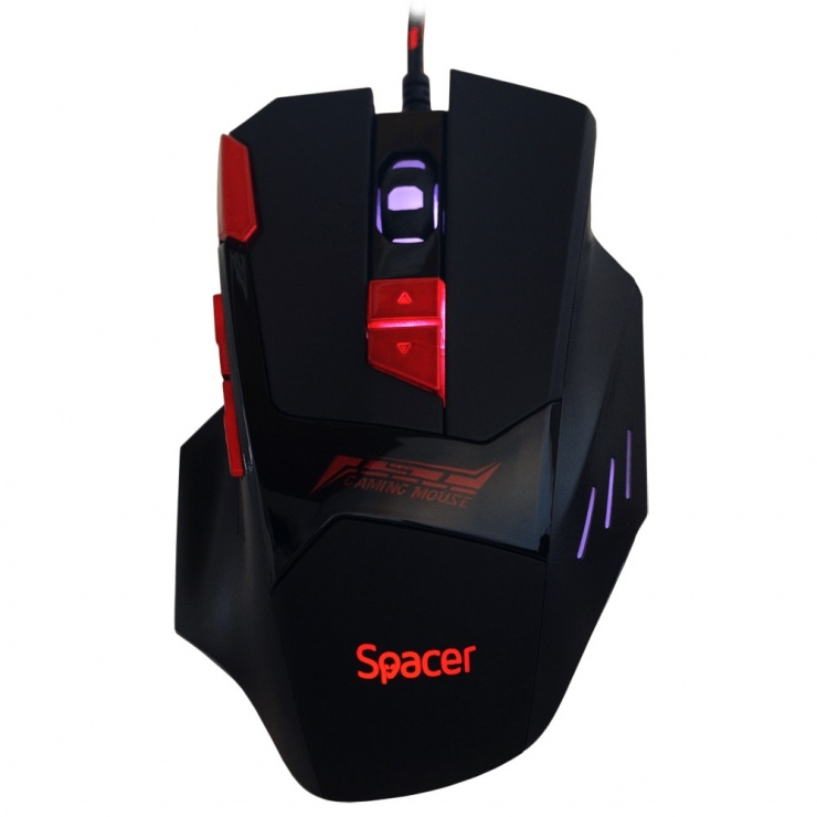 Imagine Mouse gaming USB optic iluminare RGB, Spacer SP-GM-02