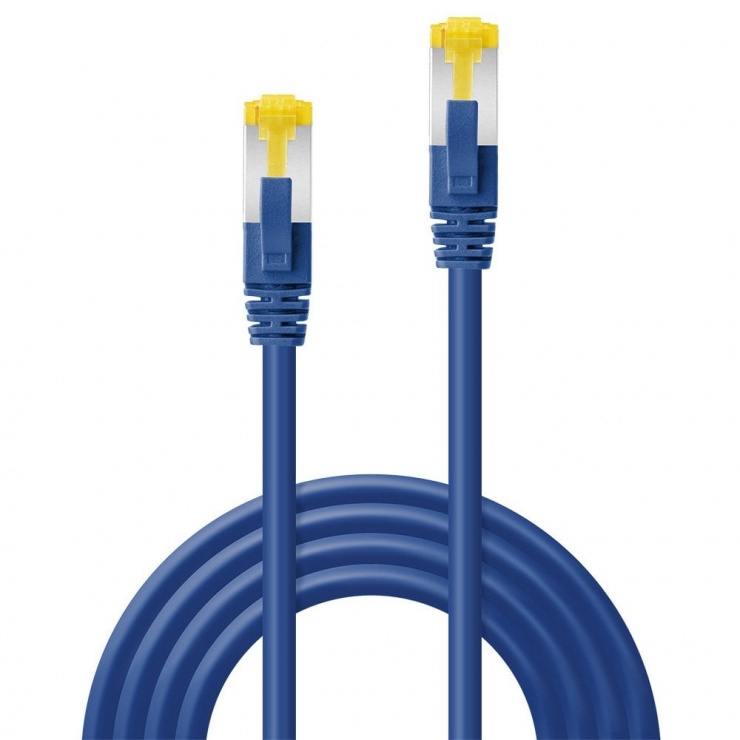Imagine Cablu de retea S/FTP cat 7 LSOH cu mufe RJ45 Albastru 2m, Lindy L47279