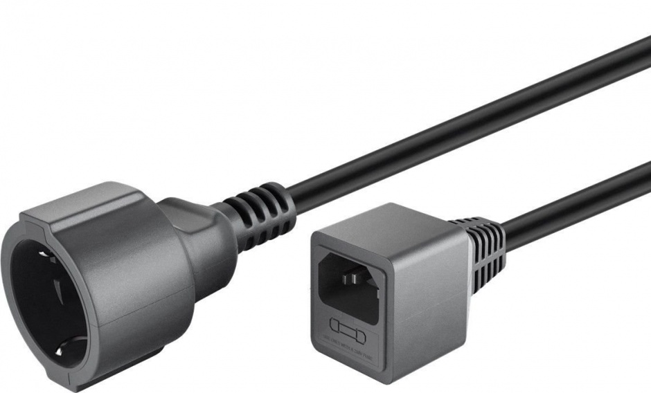 Imagine Cablu prelungitor pentru UPS Schuko la C14 siguranta 10A 1.5m, 55528
