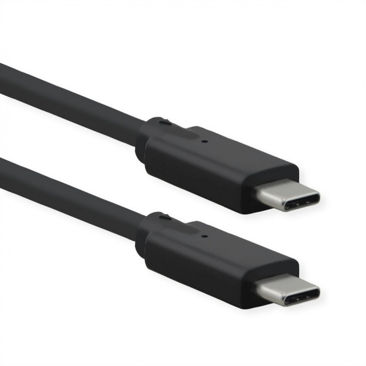 Imagine Cablu USB 3.2-C Gen 2x2 cu PD (Power Delivery) 20V5A Emark T-T 0.5m Negru, Roline 11.02.9070