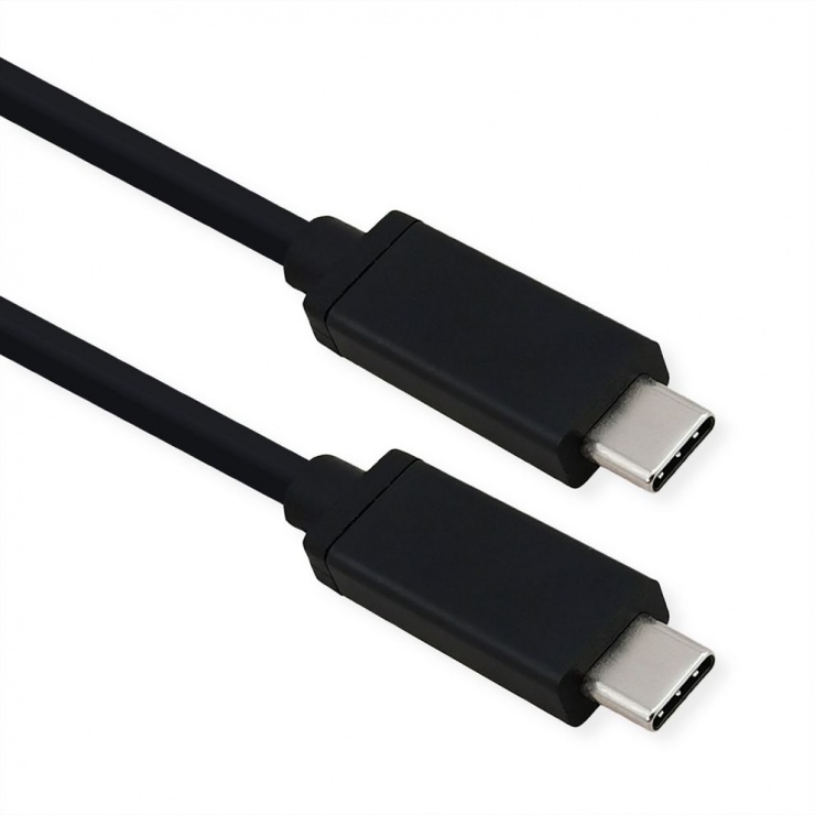 Imagine Cablu USB 4-C Gen 3 PD (Power Delivery) 20V5A Emark T-T 0.5m Negru, Roline 11.02.9080