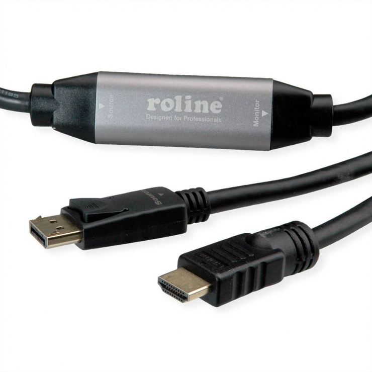 Imagine Cablu Displayport la HDMI 4K60Hz T-T 7.5m, Roline 11.04.5776