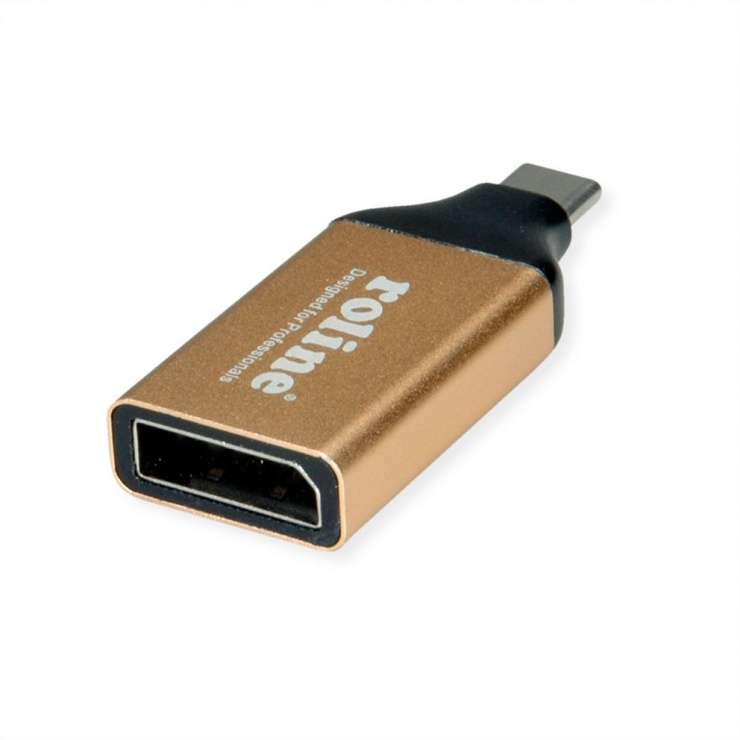 Imagine Adaptor GOLD USB-C la Displayport 1.2 4K@60Hz T-M, Roline 12.03.3232
