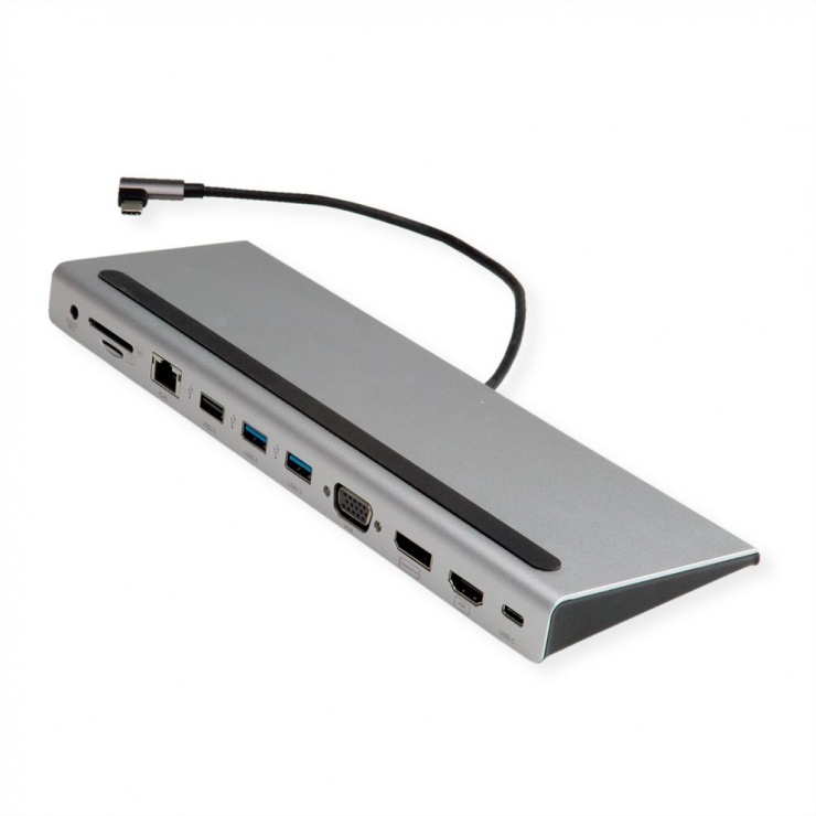 Imagine Docking station USB 3.2 Gen1 type C la HDMI/DP 4K/VGA/USB/Card Reader/PD/LAN/Audio, Value 12.99.1117