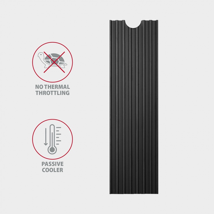 Imagine Radiator pasiv aluminiu pentru SSD M.2 - 2280 inaltime 3mm, AXAGON CLR-M2L3