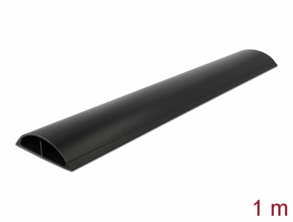 Imagine Canal cablu PVC 89 x 21 mm - 1m Negru, Delock 20712