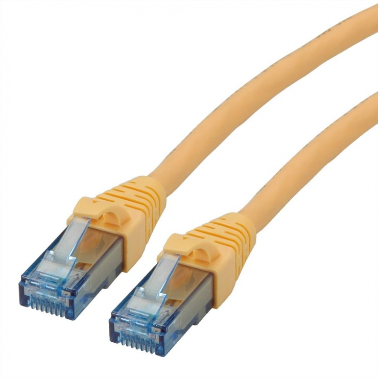 Imagine Cablu de retea RJ45 UTP Cat.6A Component Level LSOH Galben 15m, Roline 21.15.2728
