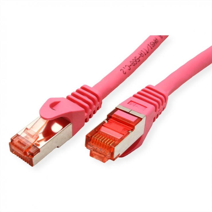 Imagine Cablu de retea SFTP cat 6 Component Level LSOH roz 2m, Roline 21.15.2692