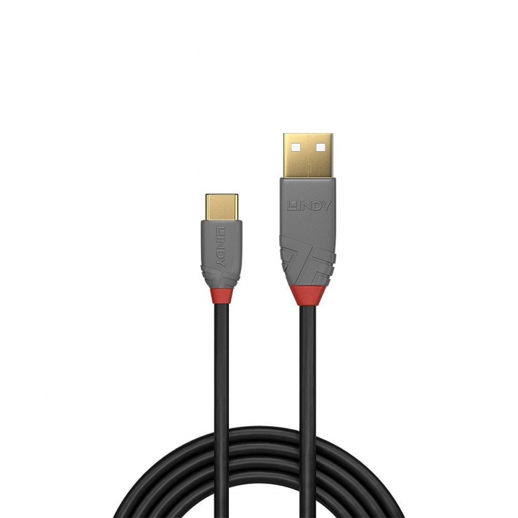 Imagine Cablu USB 2.0-A la type C T-T 3m Anthra Line, L36888