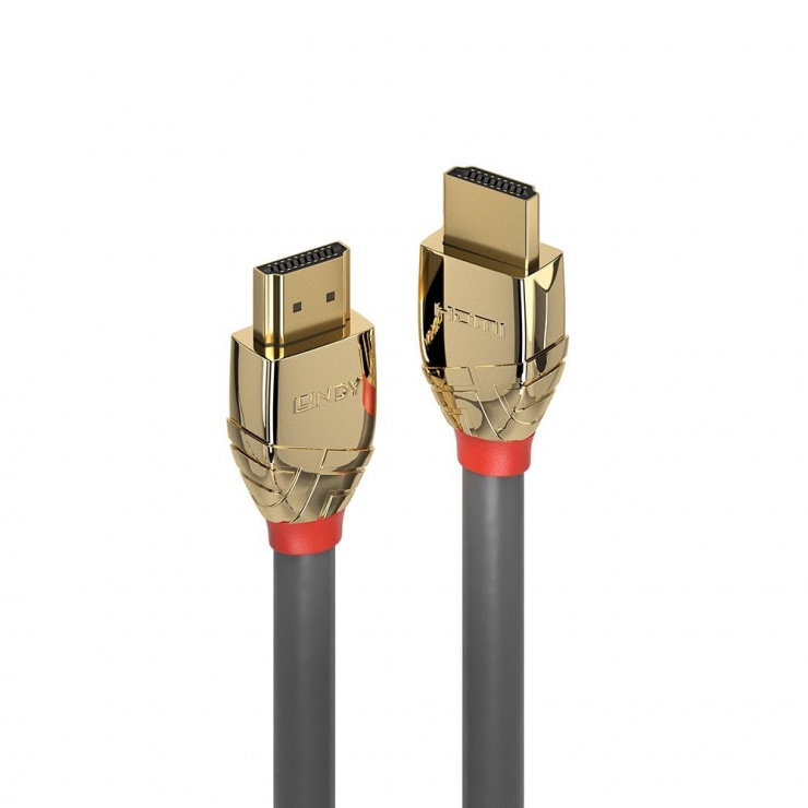 Imagine Cablu Ultra High Speed HDMI 10K@120Hz Gold Line T-T 1m, Lindy L37601