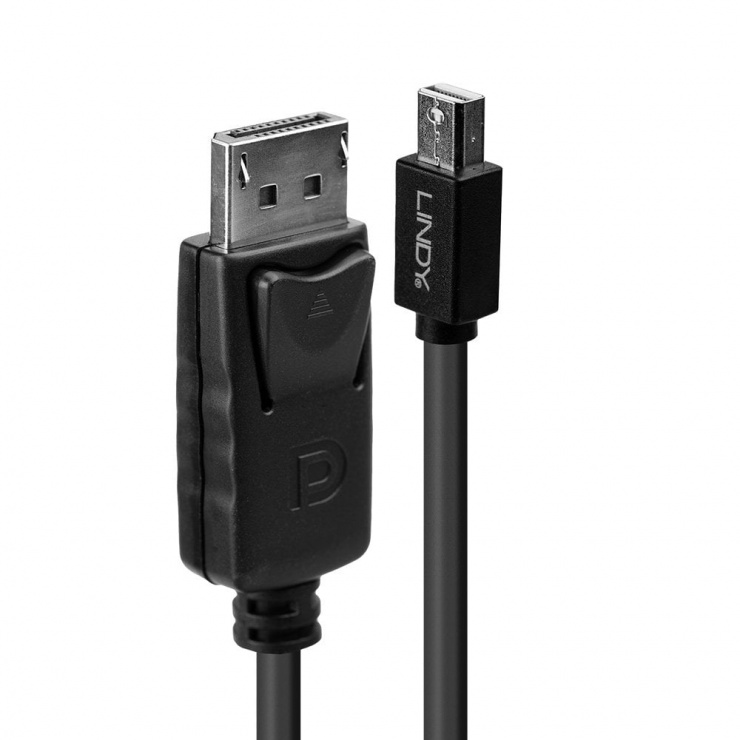 Imagine Cablu Mini Displayport la Displayport 4K@60Hz T-T 2m negru, Lindy L41646