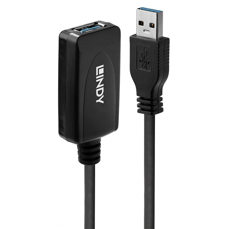 Imagine Cablu prelungitor activ USB 3.0 T-M 5m, Lindy L43155