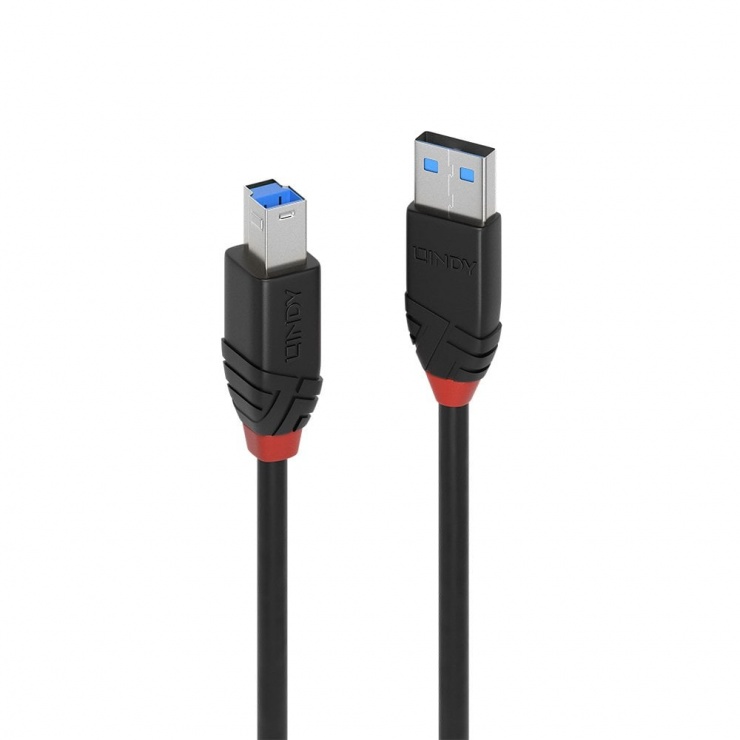 Imagine Cablu activ USB 3.0 tip A la tip B T-T 10m, Lindy L43227