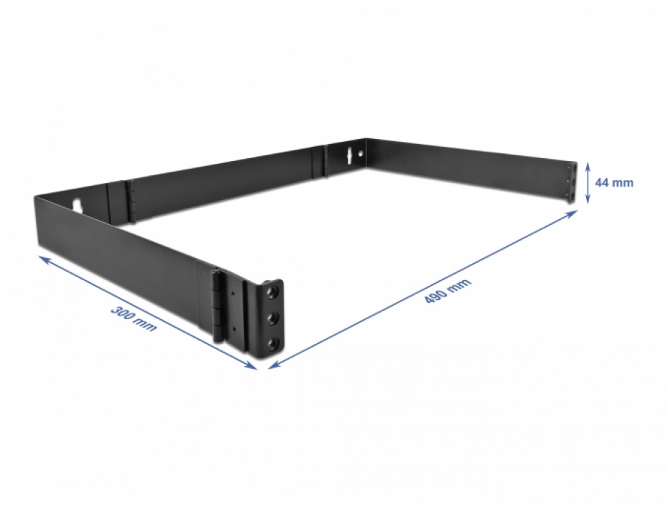 Imagine Wall Mount Rack 1U foldable 19", Delock 43318