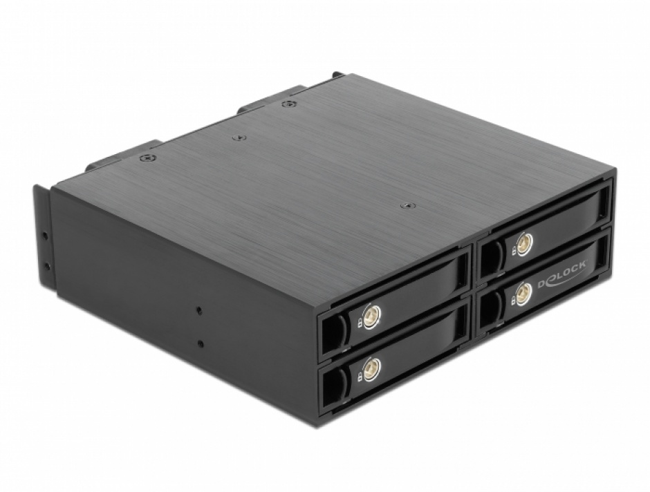 Imagine Rack mobil 5.25" pentru 4 x 2.5" U.2 NVMe SSD, Delock 47235 