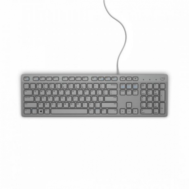 Imagine Tastatura Multimedia KB216 USB Gri, Dell 580-ADHR
