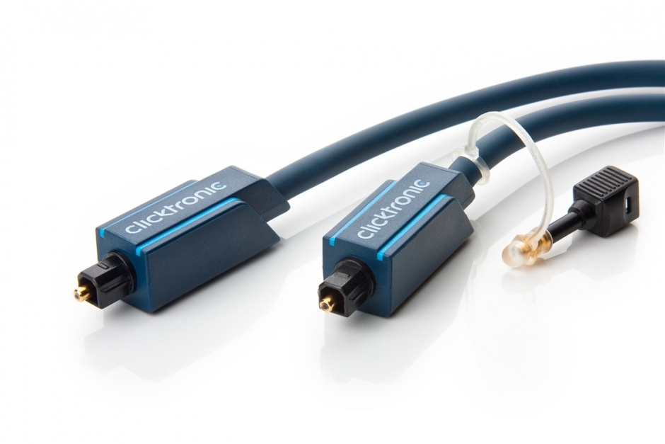 Imagine Cablu audio optic Toslink SPDIF cu adaptor mini Toslink 5m, Clicktronic CLICK70370