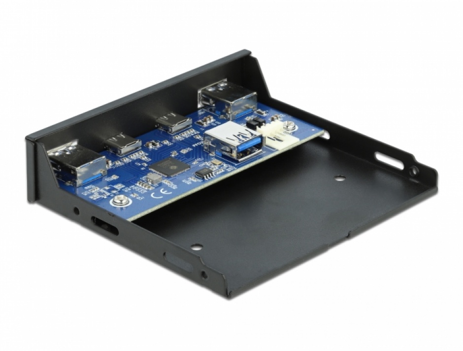 Imagine Front Panel 3.5" USB 3.2 Gen 1 cu 2 x USB-C + 2 x USB-A, Delock 64049