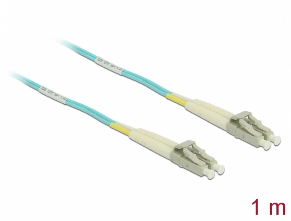 Imagine Cablu fibra optica LC- LC Multi-mode OM3 1m, Delock 86558