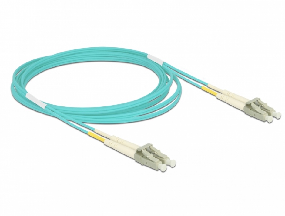 Imagine Cablu fibra optica LC- LC Multi-mode OM3 3m, Delock 86560