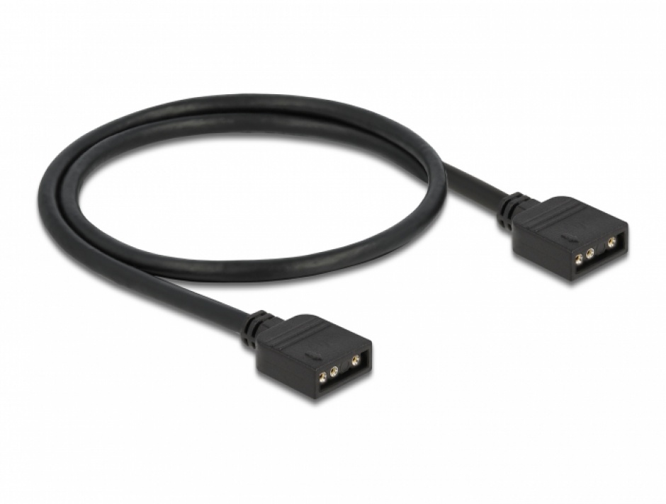 Imagine Cablu de conectare RGB cu 3 pini pentru iluminare LED 5V RGB 0.3m, Delock 86013