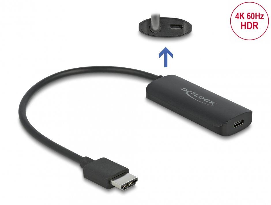 Imagine Adaptor HDMI la USB type C (DP Alt Mode) T-M 4K60Hz, Delock 63251