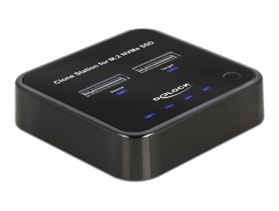 Imagine Docking station USB 3.2-C Gen 2 pentru 2 x M.2 NVMe PCIe SSD cu functie de clona, Delock 63329
