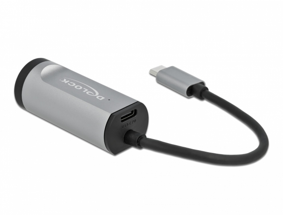 Imagine Adaptor USB-C 3.2 Gen 1 la Gigabit + USB-C PD, Delock 64116