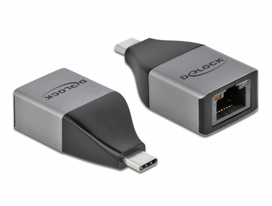 Imagine Adaptor USB 3.2-C Gen1 la Gigabit LAN, Delock 64118
