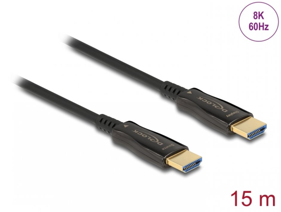 Imagine Cablu activ optic HDMI 8K60Hz T-T 15m, Delock 84037