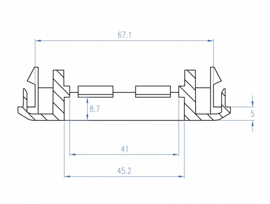 Imagine Carcasa pentru modul Easy 45 Alb 85 x 80 mm, Delock 81315