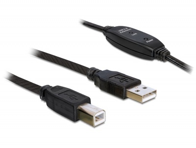 Imagine Cablu activ USB 2.0 A - B (T-T) 15M, Delock 82734