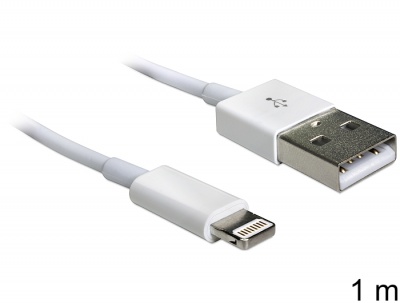 Imagine Cablu de date si alimentare pentru IPhone 5/5C/5S, Delock 83449